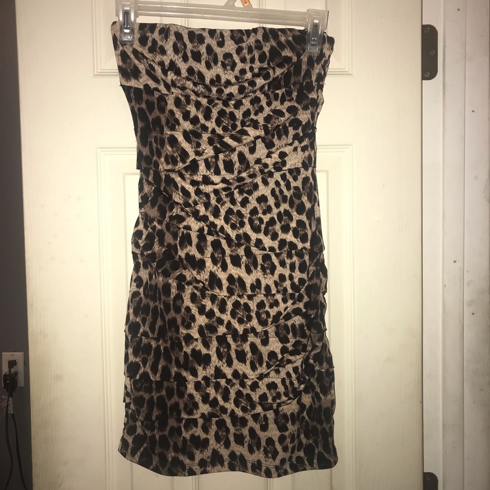 Cheetah print mini dress